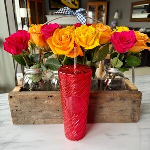 Starbucks•NWT•Venti (24oz) Cold Cup w/  Straw•Red Siren Cup for all occasions!